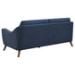 Gano 3-piece Sloped Arm Living Room Set Navy Blue