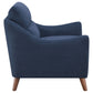 Gano 3-piece Sloped Arm Living Room Set Navy Blue