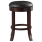 Aboushi Swivel Counter Height Stools with Upholstered Seat Brown (Set of 2)