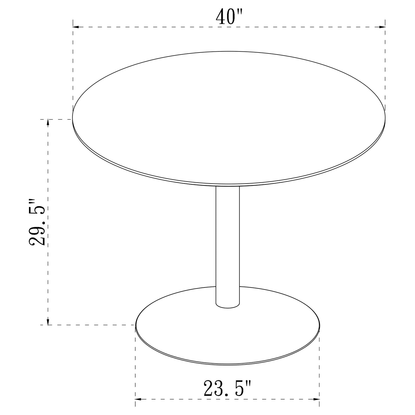 Lowry Round Dining Table White