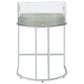 Thermosolis Acrylic Back Counter Height Stools Grey and Chrome (Set of 2)