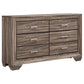 Kauffman 5-piece Eastern King Bedroom Set Washed Taupe