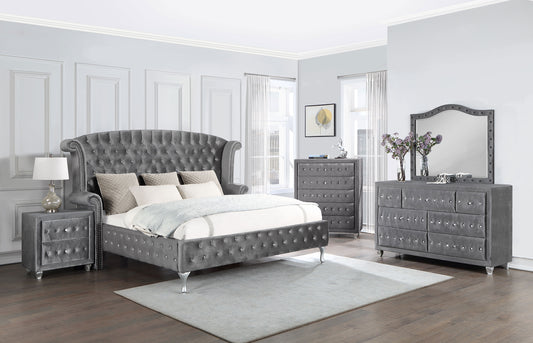 Deanna 5-piece Eastern King Bedroom Set Grey