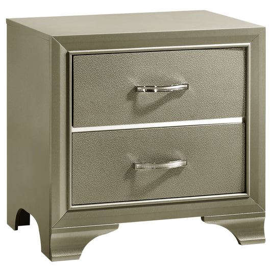 Beaumont 2-drawer Nightstand Champagne