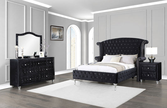 Deanna 4-piece California King Bedroom Set Black