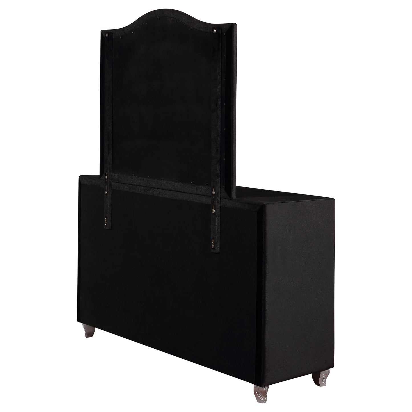 Deanna 7-drawer Rectangular Dresser with Mirror Black