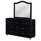 Deanna 7-drawer Rectangular Dresser with Mirror Black