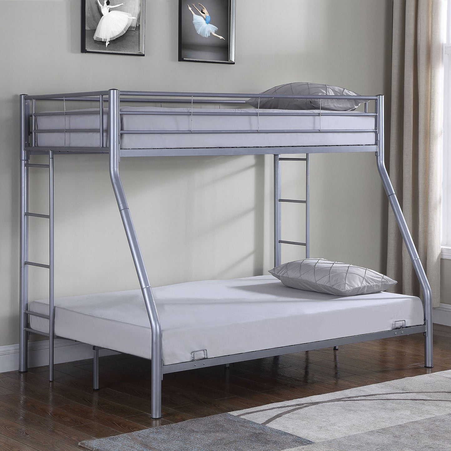 Hayward Twin Over Full Bunk Bed Silver