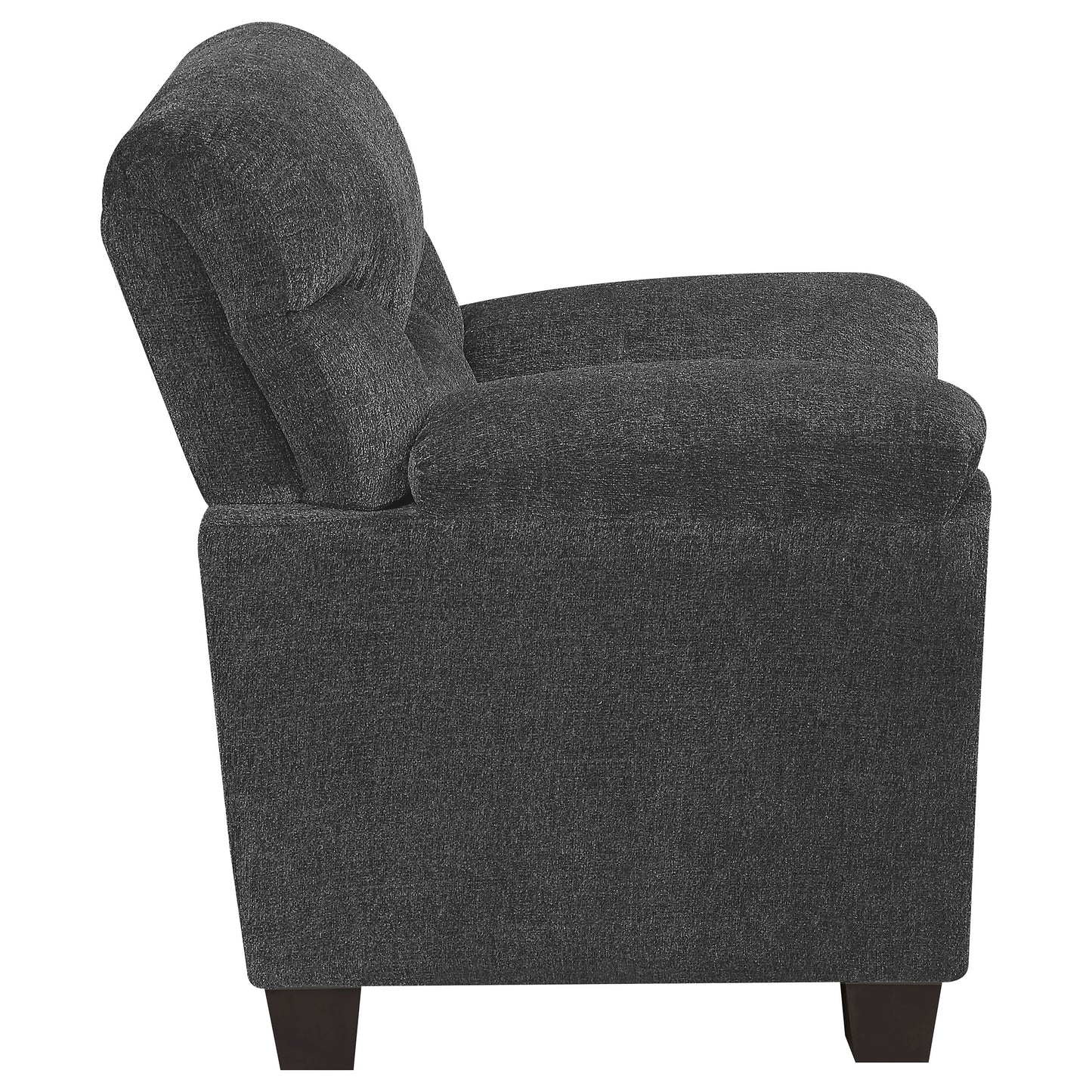 Clementine Upholstered Chair with Nailhead Trim Grey