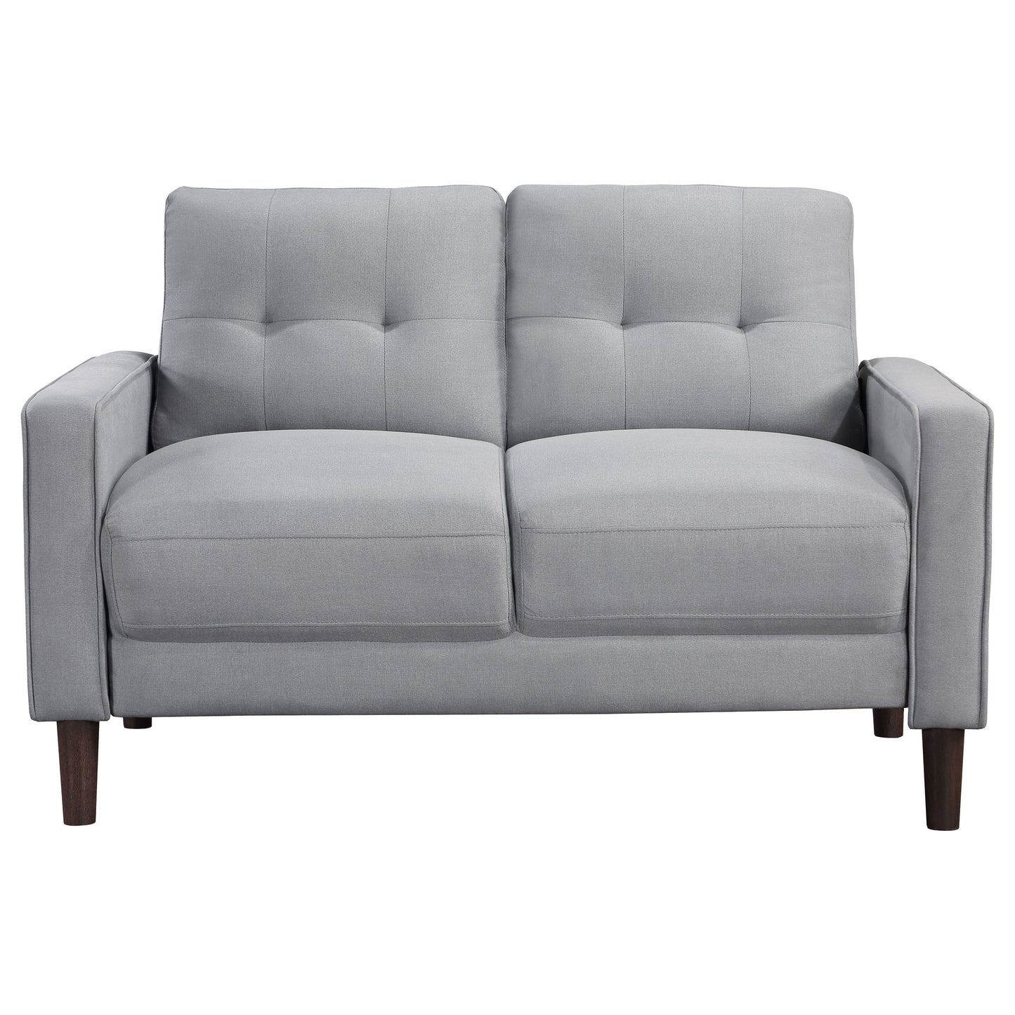 Bowen Upholstered Track Arms Tufted Loveseat Grey