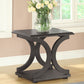 Shelly C-shaped Base End Table Cappuccino