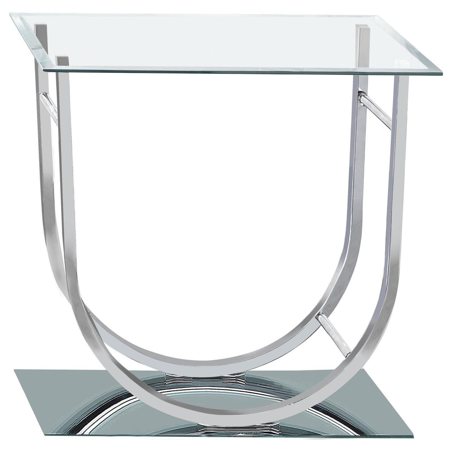 Danville U-shaped End Table Chrome
